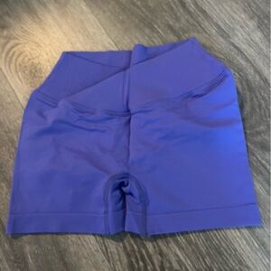 Vibrant Blue Bike Shorts with Elastic Waistband